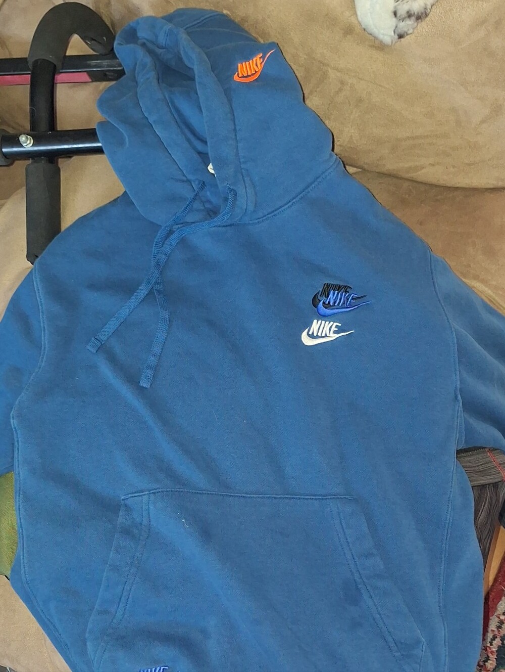 Pre-owned Y2K Streetwear Nike Men’s Blue Hoodie | Size XS - Picture 4 of 5